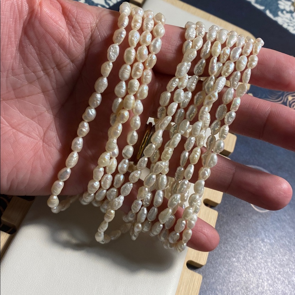 Chic Long Pearl Necklace Bundle of 3